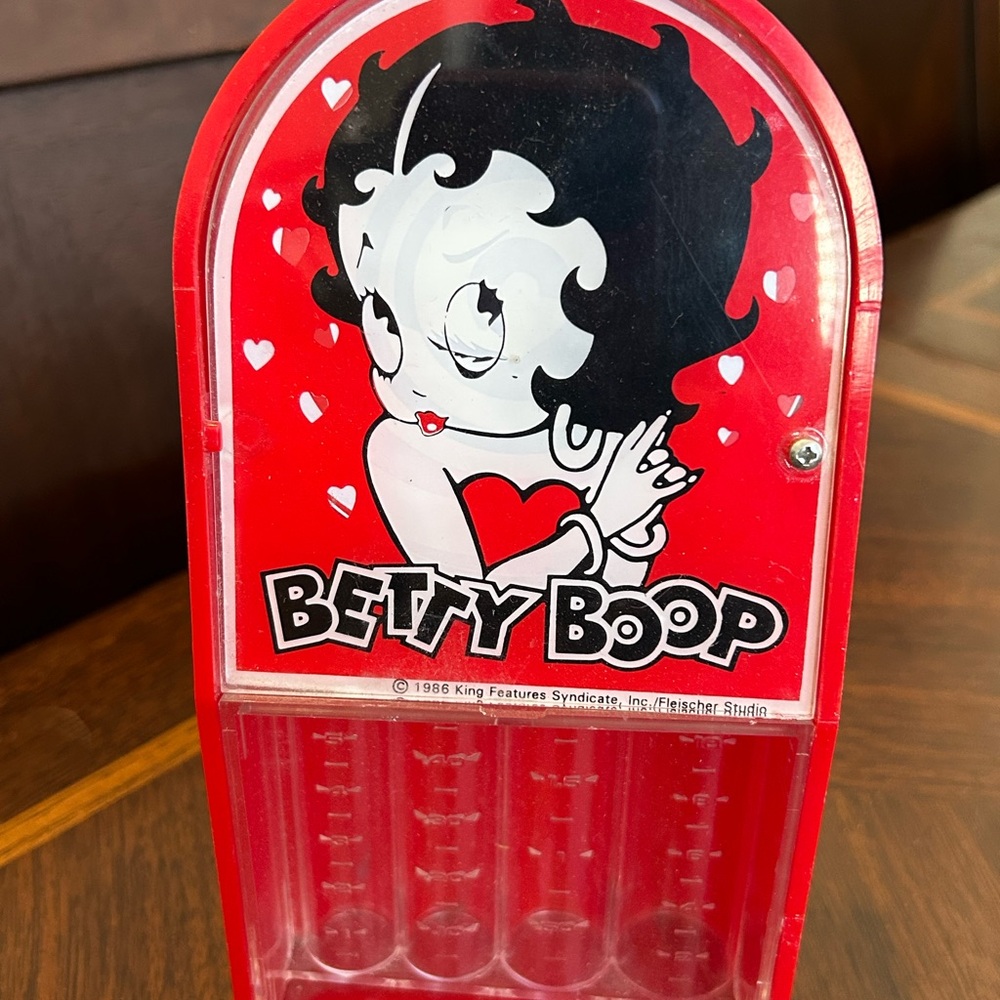 Betty Boop Red and Black Heart Graphic Dispenser